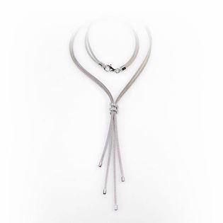 925 sterling sølv Soft Foxtail Silver Design collier rhodineret fra San Design