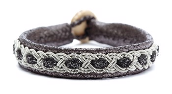 BeChristensen SIF Håndflettet Samer Armbånd i Pewter