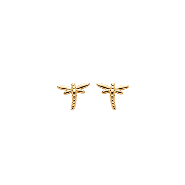 Christina Jewelry & Watches Dragonfly ørestikker i forgyldt sølv