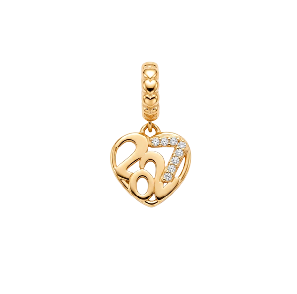 Christina Jewelry & Watches Year 2027 charm i forgyldt sølv