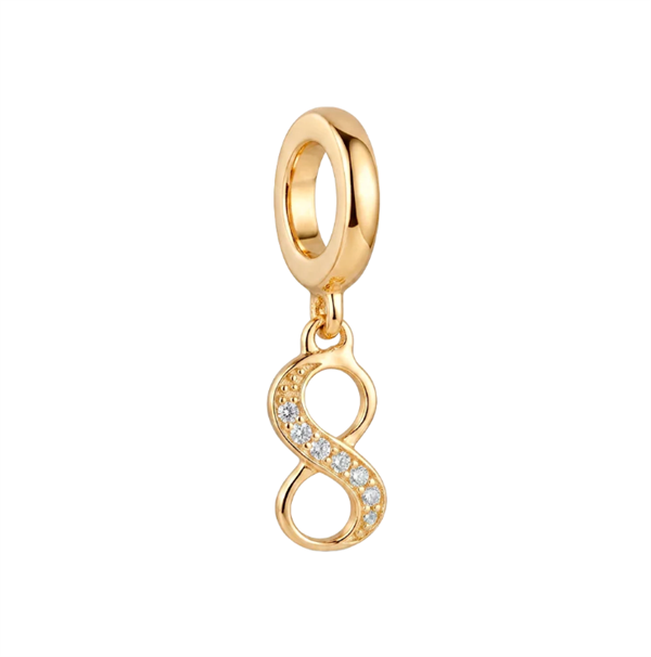 Christina Eternity charm 6 mm i forgyldt sølv