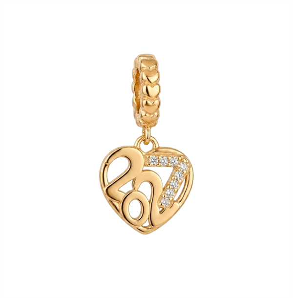 Christina Jewelry & Watches Year 2027 charm i forgyldt sølv