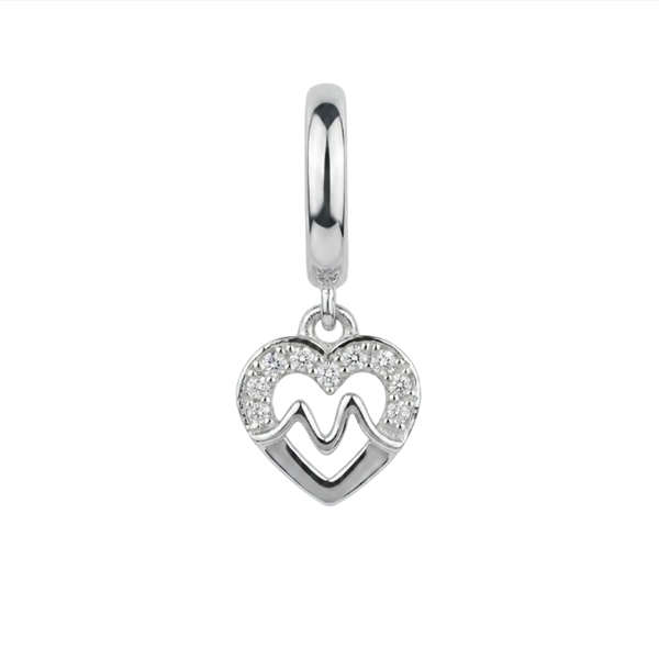 Christina Jewelry & Watches Beating Heart charm 6 mm i sølv