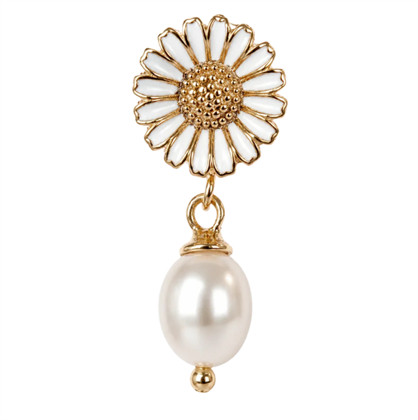 Christina Marguerite charm 6 mm i forgyldt sølv med perle