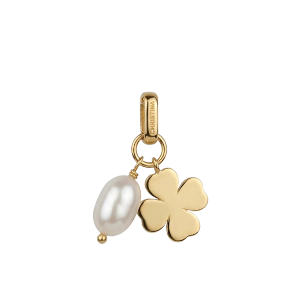 Christina Jewelry & Watches\'s Clover and Pearl vedhæng forgyldt sølv
