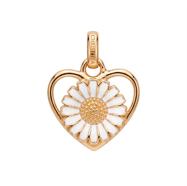 Christina Jewelry & Watches Marguerite Inside Heart vedhæng forgyldt