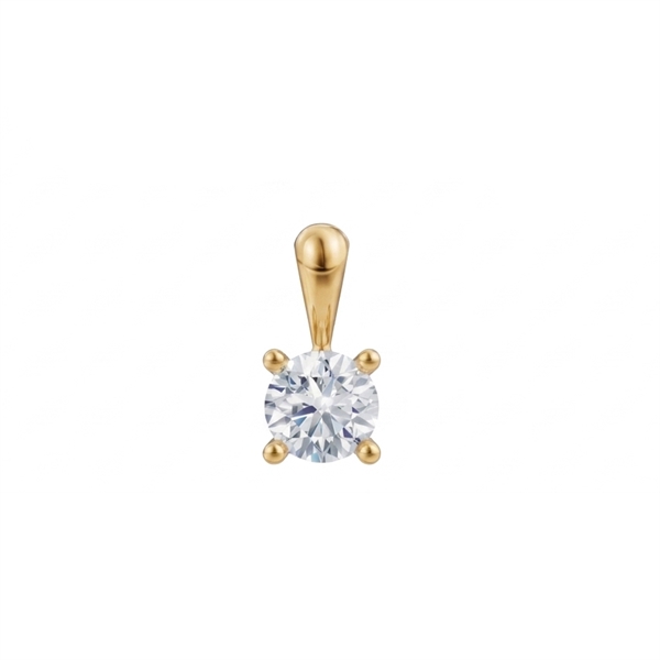 14 kt guld vedhæng, Luxury Solitaire serien fra Siersbøl med ialt 0,25 ct Labgrown diamant
