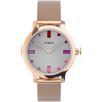 Transcend Forgyldt stål Quartz dame ur fra Timex, TW2U87000