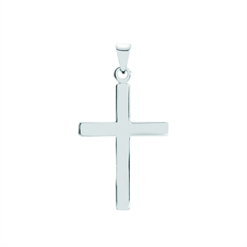 Vedhæng kors stav glat 22x15mm sterling sølv