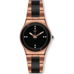 Image of Swatch, Rose Pearl Black, Analog ur med lænke