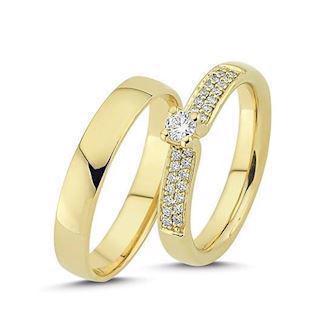 Sparkling Love Kærligheds ringe med 29 diamanter i 14 karat fra Nuran