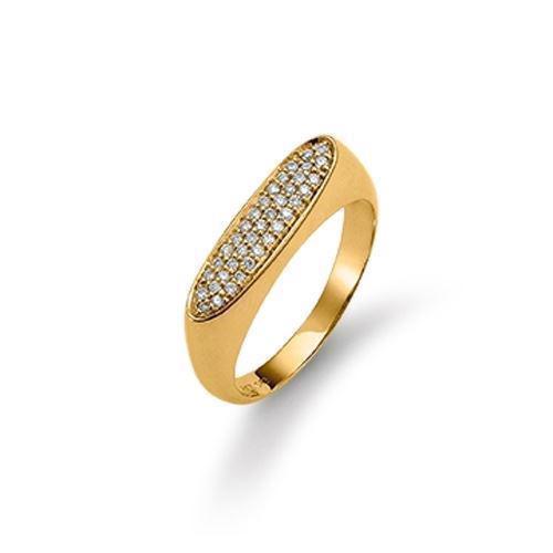 Image of blank 14 kt rødguld Fingerring Couture med blank overflade fra Aagaard