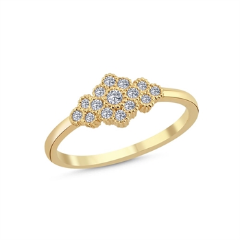 14 kt guld ring, Athene serien fra Nuran med ialt 0,23 ct diamanter