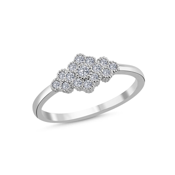 14 kt hvidguld ring, Athene serien fra Nuran med ialt 0,23 ct diamanter