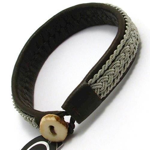 Image of BeChristensen Classic-2 Brun Håndflettet Samer Armbånd, 20 cm