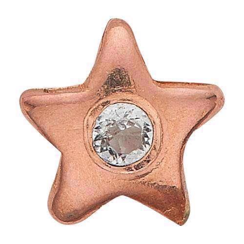 Christina Collect rosa forgyldt 925 sterling sølv Topaz Star Lille rosa forgyldt stjerne med hvid topaz, model 603-R5