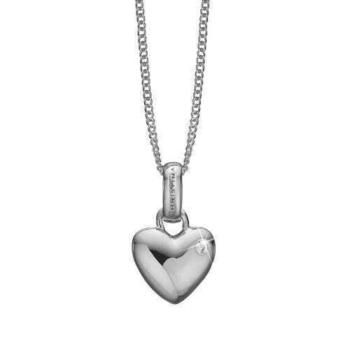 925 sterling sølv halskæder Big Love Buttet hjerte med 2 hvide topaz fra Christina Collect
