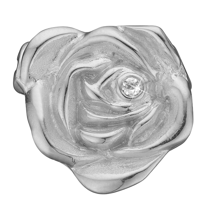 681-S06, Blank sølv Smykke Rose med Blank overflade Christina Jewelery