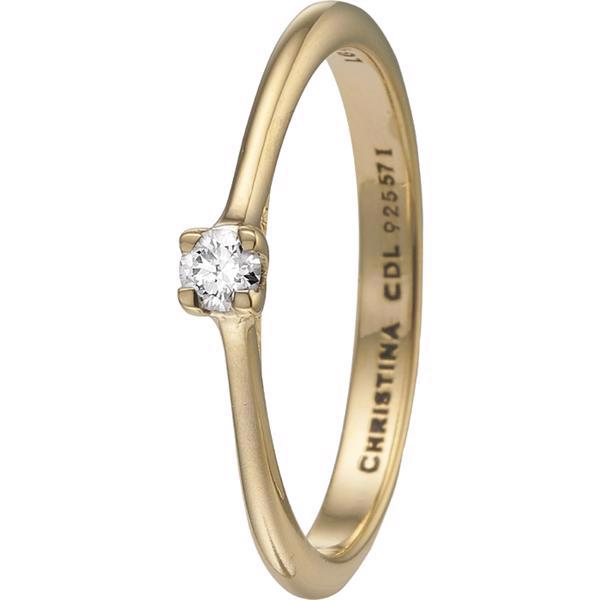 UrogSmykker.dk har Model 8.1.B-53, klassisk solitaire ring med 0,10 ct labgrown diamant