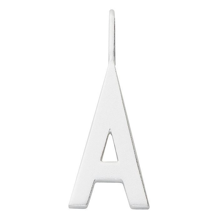 indendørs Let at ske Mikroprocessor 16 mm mat sølv bogstaver Design Letters by Arne Jacobsen uden eller med  45-60 cm kæde