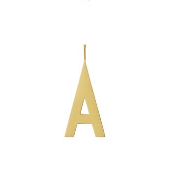 30 mm mat forgyldte sølv bogstaver Design Letters by Arne Jacobsen uden eller med 45-60 cm kæde