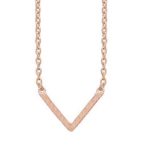 Image of 925 Sterling sølv Vibeplain Collier 14 karat rosa forgyldt fra frk Lisberg