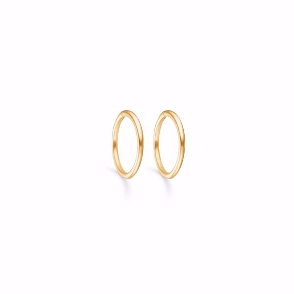 Sølvørering - creol forgyldt11mm