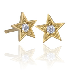 Image of Superstar, A1016G, forgyldte sølv ørestikker fra Izabel Camille