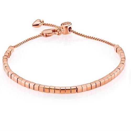 Image of rosa forgyldt Signature armbånd blank fra Izabel Camille