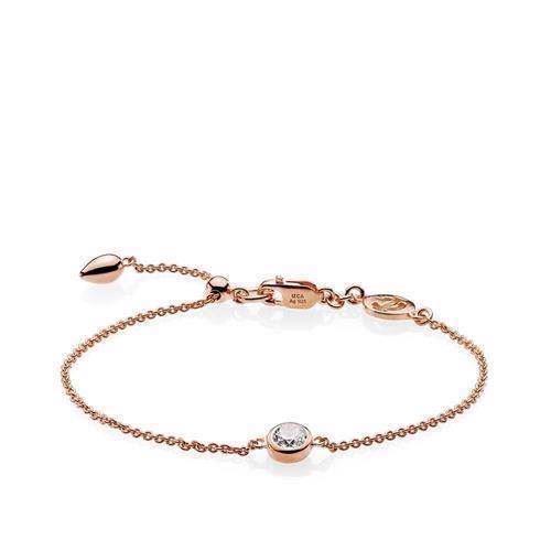 Image of sterling sølv Dot Armbånd rosa forgyldt fra Izabel Camille