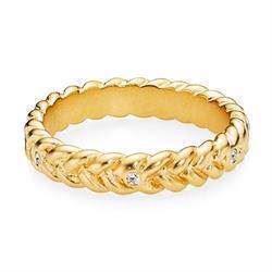 Image of Love Braid-small, forgyldte sølv ring fra Izabel Camille