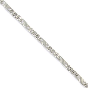14 karat hvidgulds armbånd & halskæder, 3,5 mm bred og længde 18½ cm