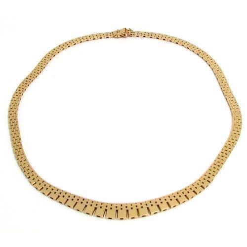 Murstens 14 karat massiv guld halskæde, 50 cm og 7 rækker i forløb (11,5 mm)