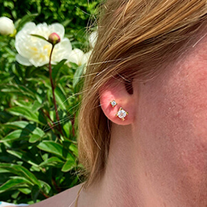 Diamant øreringe