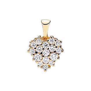 14 kt hjerte Vedhæng med ialt 0,28 ct diamant Wesselton / SI