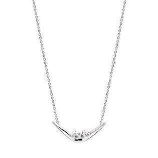 Lund Copenhagen  14 kt hvidguld collier rhodineret, model 602716-0,075