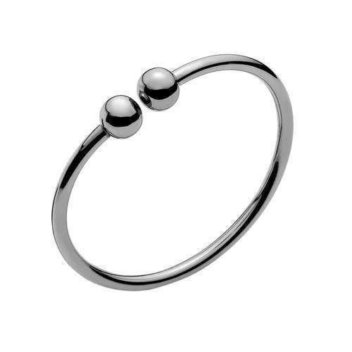 Image of 925 Sterling sølv Armring Sort rhodineret fra Lund