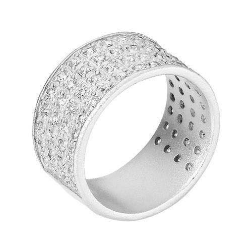 Image of 925 Sterling sølv Fingerring mat med zirkonia fra Lund