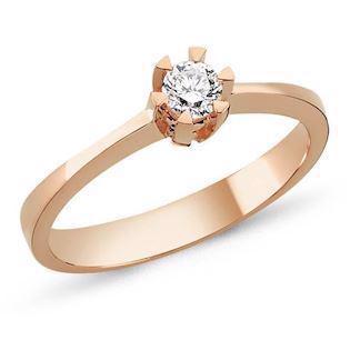 diamant rosa guld ring fra Nuran - model L1964