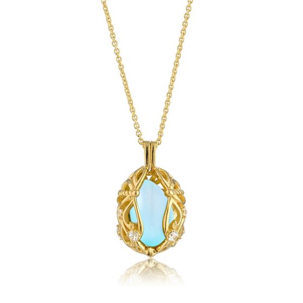 Blicher Fuglsang\'s Smykke Æg med Aqua Calcedon