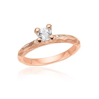 Blicher Fuglsang's Ring i rosaforgyldt sølv
