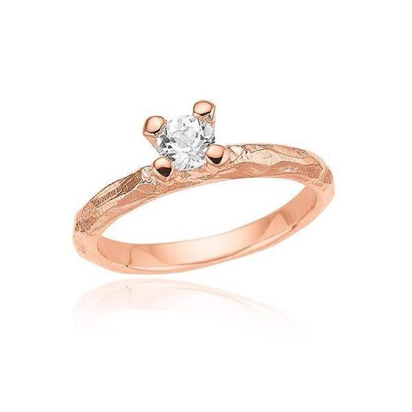 Blicher Fuglsang\'s Ring i rosaforgyldt sølv
