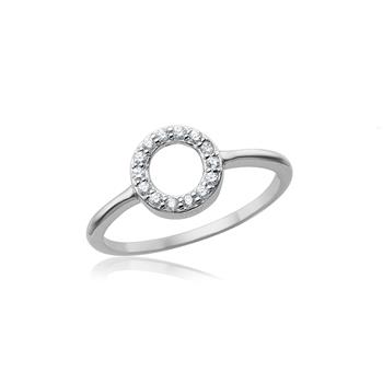 Blicher Fuglsang's Ring i sølv med zirkonia