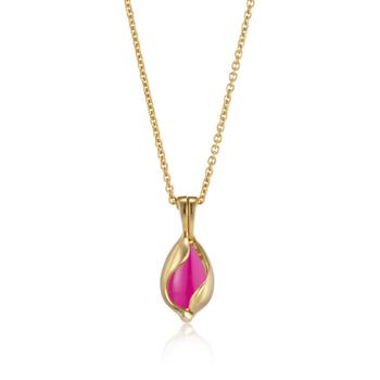 Blicher Fuglsang's Lille blankt Smykke Æg med Pink Onyx