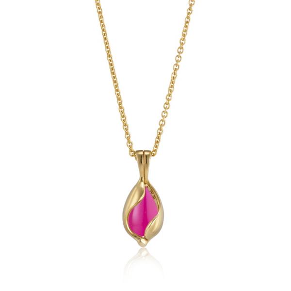 Blicher Fuglsang\'s Lille blankt Smykke Æg med Pink Onyx