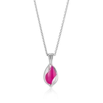 Blicher Fuglsang's Lille blankt Smykke Æg med Pink Onyx