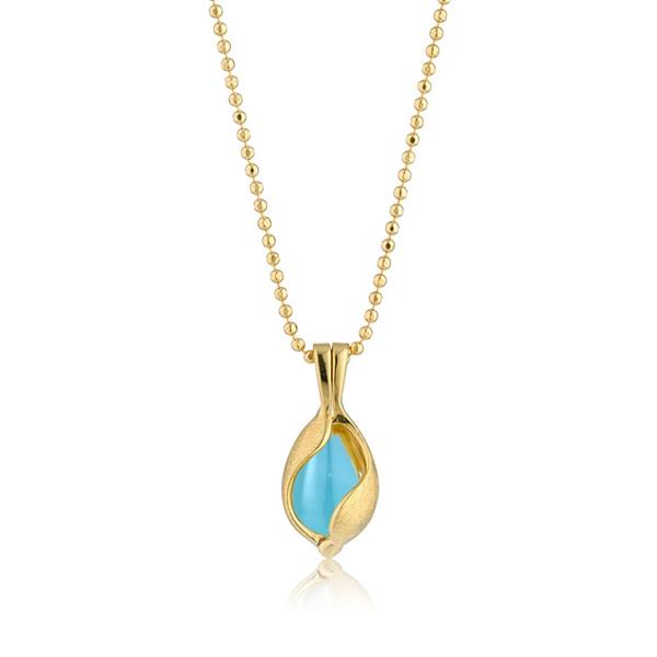 Blicher Fuglsang\'s Lille Smykke Æg med Aqua Calcedon