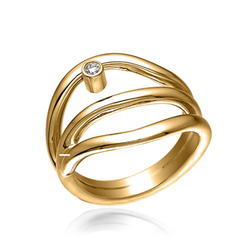 Blicher Fuglsang's Guldring med brillant