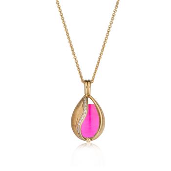 Blicher Fuglsang's Smykke Æg med Pink Onyx