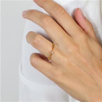 Aagaard's MARY Ring 8K LG DIAM 0,03CT W/VS